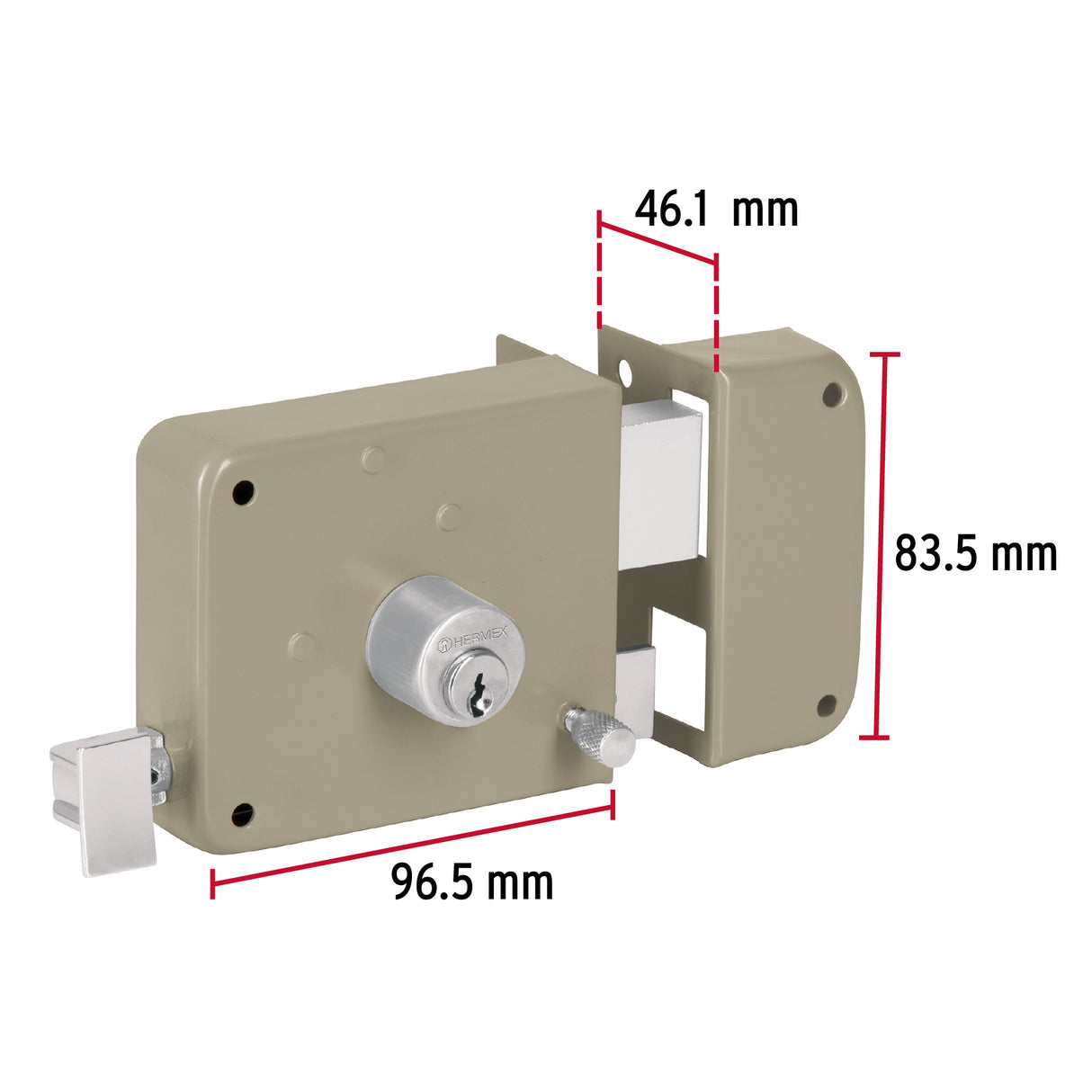 Cerradura Sobreponer Der Instala-fácil, Caja, Hermex Basic