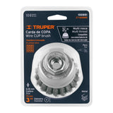 Carda Copa 3' Alambre Trenzado Fino, Multi-rosca, Truper