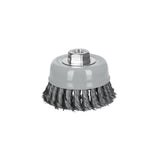 Carda Copa 4' Alambre Trenzado Fino, Multi-rosca, Truper