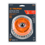 Carda Copa 5' Alambre Trenzado Grueso, Eje 5/8'-11, Truper