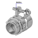 Conector Recto 1/2' para Tubo Flexible Metálico, Volteck