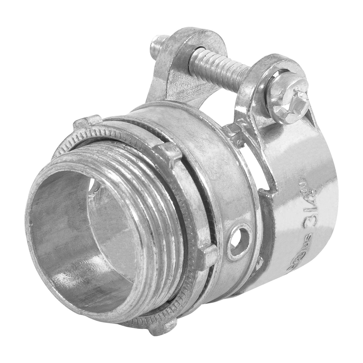Conector Recto 3/4' para Tubo Flexible Metálico, Volteck