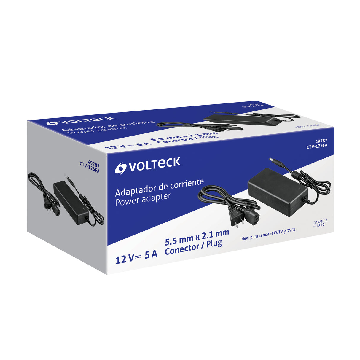 Fuente de Alimentación 12 V 5 a para Cctv, Volteck