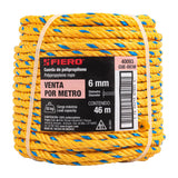 Metro de Cuerda Amarilla de Polipropileno 6 mm, Rollo 46M