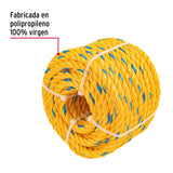 Metro de Cuerda Amarilla de Polipropileno 11 mm, Rollo 18M