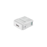 Módulo Puerto USB, Línea Italiana, Color Blanco, Volteck