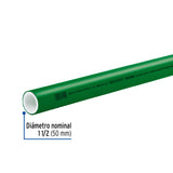 Tubo de 50 mm (1-1/2') PPR Hidráulico, 4M, 3.4 kg, Foset