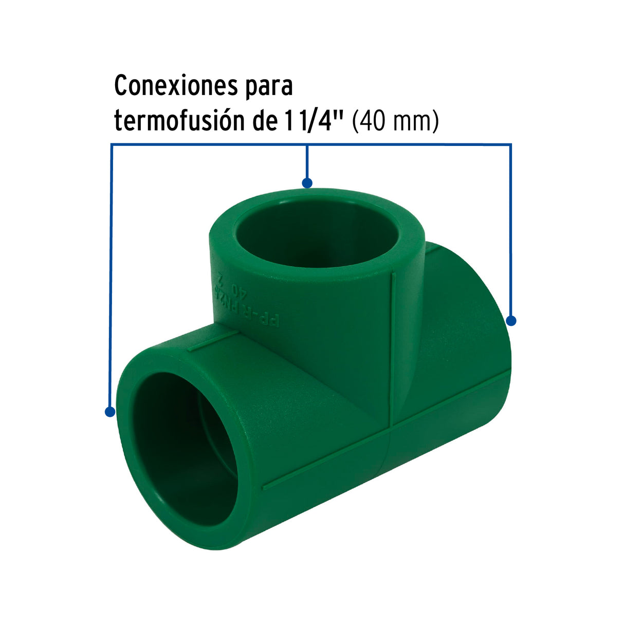 Tee Sencilla de PPR 1-1/4', Foset