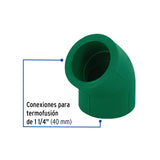 Codo 45° de PPR, 1-1/4' (40 mm), Foset