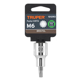 Dado Punta Corta Bristol M6, Cuadro 1/2', Truper