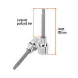 Dado Punta Larga Bristol M6, Cuadro 1/2', Truper