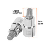 Dado Punta Corta Bristol M12, Cuadro 1/2', Truper