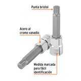 Dado Punta Larga Bristol M14, Cuadro 1/2', Truper