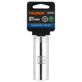 Dado Largo de 21 mm, 6 Puntas, Cuadro 1/2', Truper