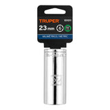 Dado Largo de 23 mm, 6 Puntas, Cuadro 1/2', Truper