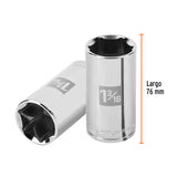Dado Largo de 1-3/16', 6 Puntas, Cuadro 1/2', Truper