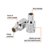 Dado de 3/16', 12 Puntas, Cuadro 1/4', Truper
