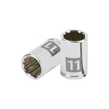 Dado de 11 mm, 12 Puntas, Cuadro 1/4', Truper