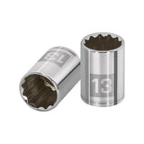 Dado de 13 mm, 12 Puntas, Cuadro 1/4', Truper