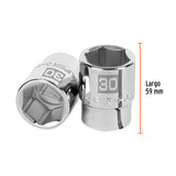 Dado de 30 mm, 6 Puntas, Cuadro 3/4', Truper