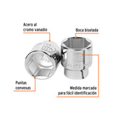 Dado de 46 mm, 6 Puntas, Cuadro 3/4', Truper