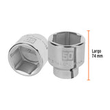 Dado de 50 mm, 6 Puntas, Cuadro 3/4', Truper
