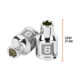 Dado de 6 mm, 12 Puntas, Cuadro 3/8', Truper