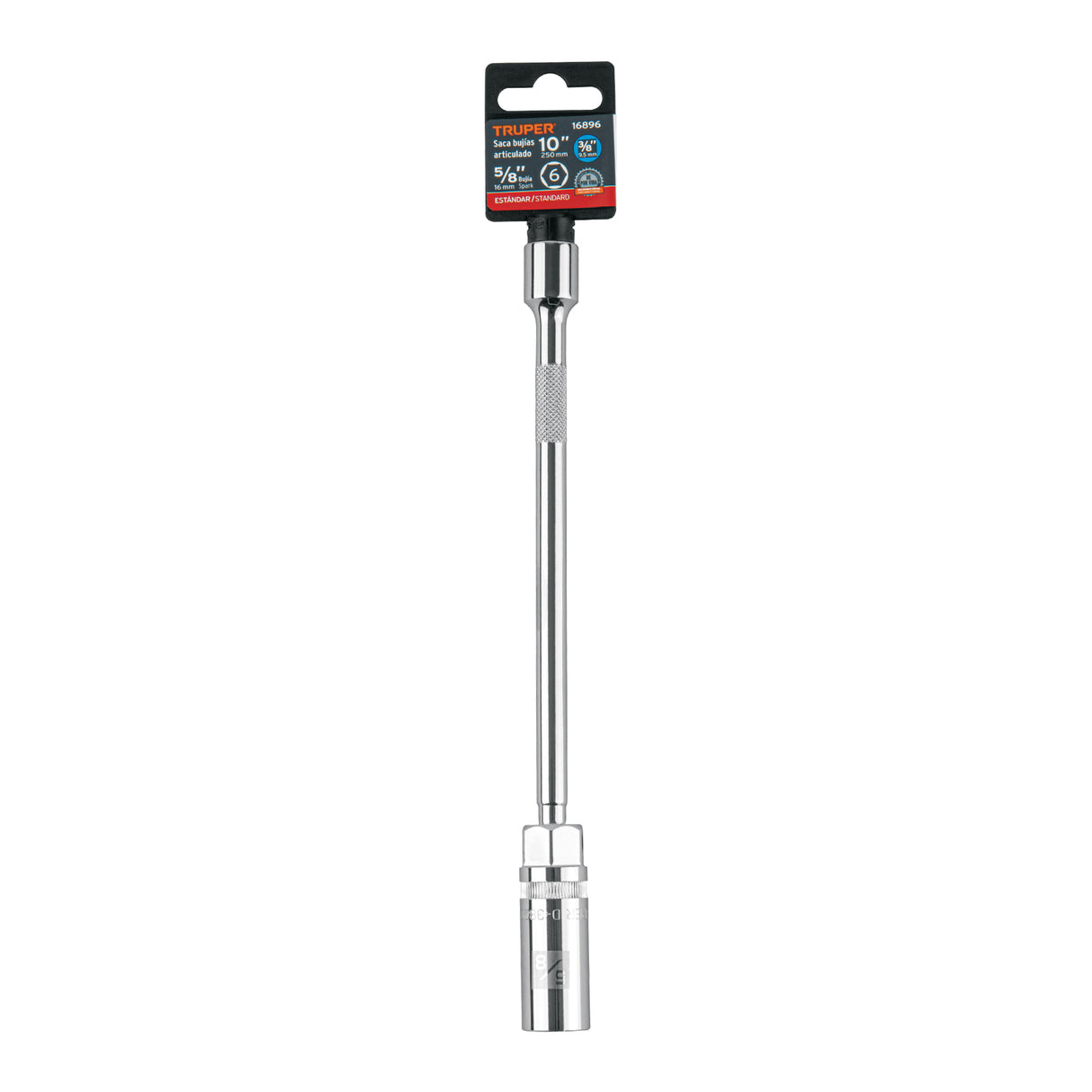 Dado para Bujías Cuadro 3/8' Articulado 5/8', Extensión 10'