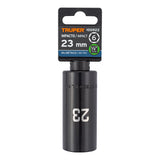 Dado Largo Impacto de 23 mm, 6 Puntas, Cuadro 1/2', Truper