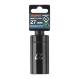 Dado Largo Impacto de 27 mm, 6 Puntas, Cuadro 1/2', Truper