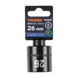 Dado de Impacto de 26 mm, 6 Puntas, Cuadro 1/2', Truper