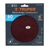 Paquete con 3 Discos de Lija 6' Grano 60, para PUL-4X6T
