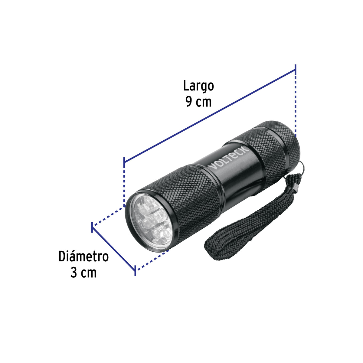 Linterna LED con Luz Ultravioleta, Volteck
