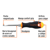 Desarmador Cabinet 3/16 X 3' Mango Comfort Grip, Truper