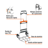 Diablo de Carga, Plegable, Mango Abatible, 170 kg, Truper
