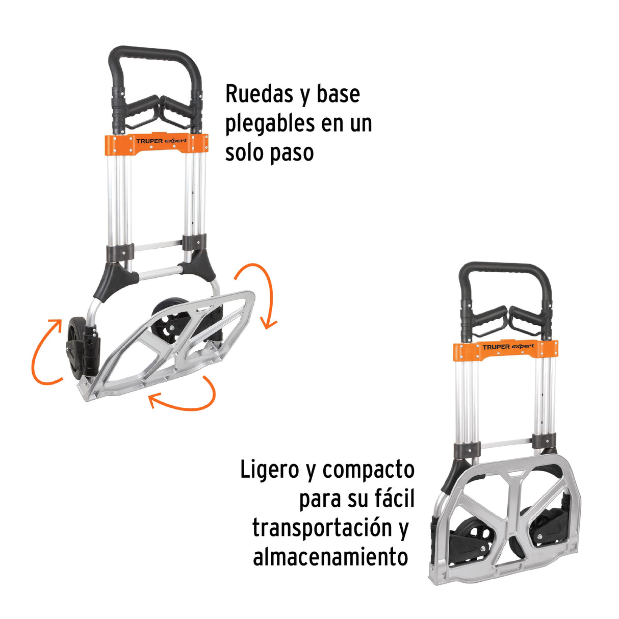 Diablo de Carga, Plegable, 200 kg, Aluminio, Truper Expert