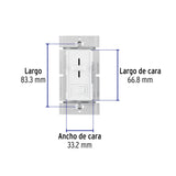 Atenuador de Luz Deslizable con Interruptor, Línea Classic