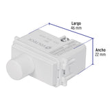 Dimmer Giratorio, Línea Italiana, Color Blanco, Volteck