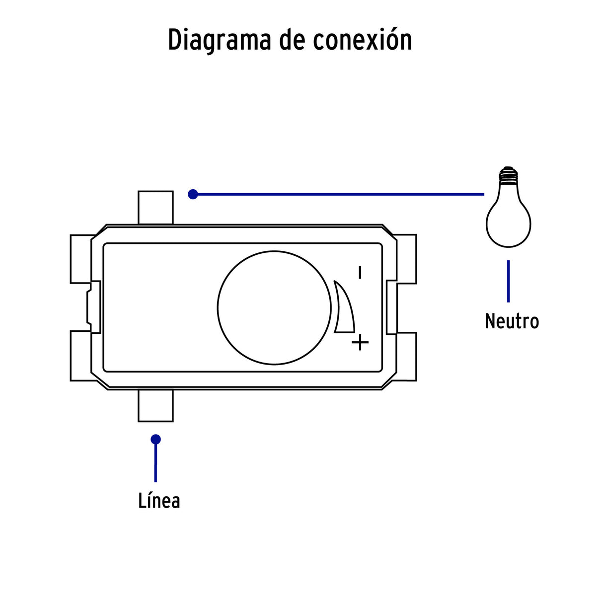 Dimmer Giratorio, Línea Italiana, Color Blanco, Volteck