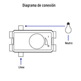 Dimmer Giratorio, Línea Italiana, Color Blanco, Volteck