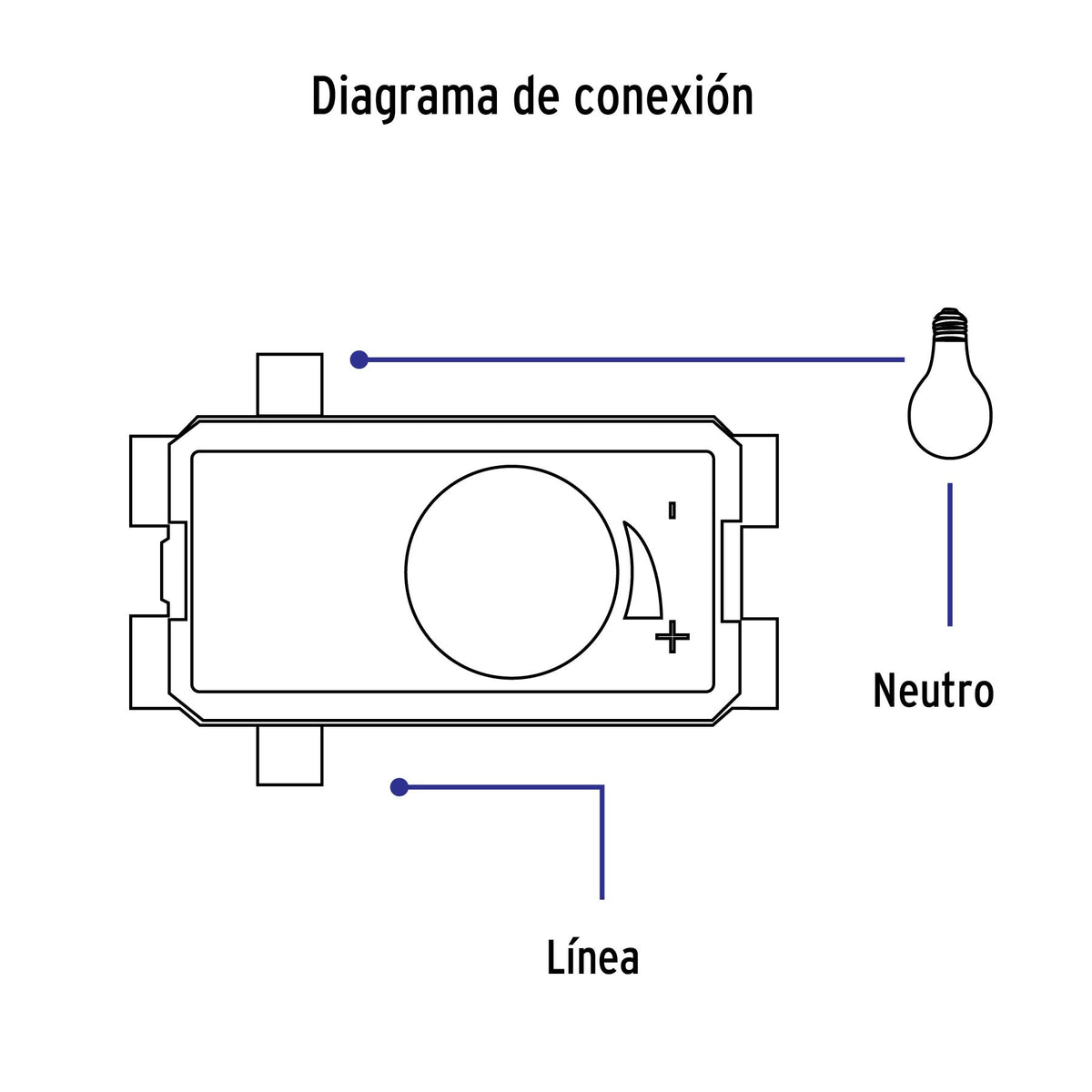 Dimmer Giratorio, Línea Oslo, Color Blanco, Volteck
