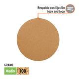 Paquete con 5 Discos de Lija 5' Grano 100, Ciegos, Truper