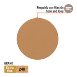 Paquete con 5 Discos de Lija 5' Grano 240, Ciegos, Truper