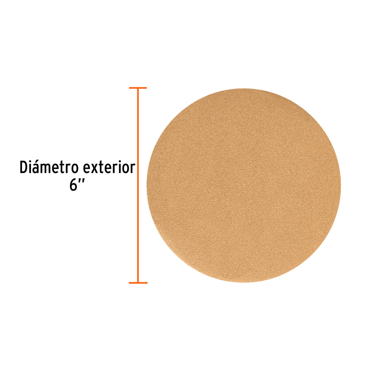 Paquete con 5 Discos de Lija 6' Grano 100, Ciegos, Truper