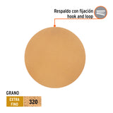 Paquete con 5 Discos de Lija 6' Grano 320, Ciegos, Truper