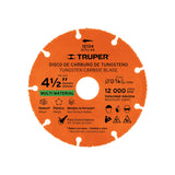Disco 4-1/2' Multimaterial de Carburo de Tungsteno, Truper