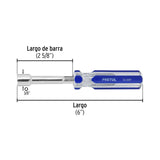 Desarmador de Caja 3/8' Mango de PVC, Pretul