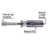 Desarmador de Caja 7/16' Mango de PVC, Pretul