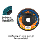 Disco Laminado 4-1/2' Grano 120 Centro 7/8', Plástico, Truper