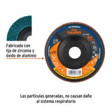Disco Laminado 4-1/2' Grano 80 Centro 7/8', Plástico, Truper